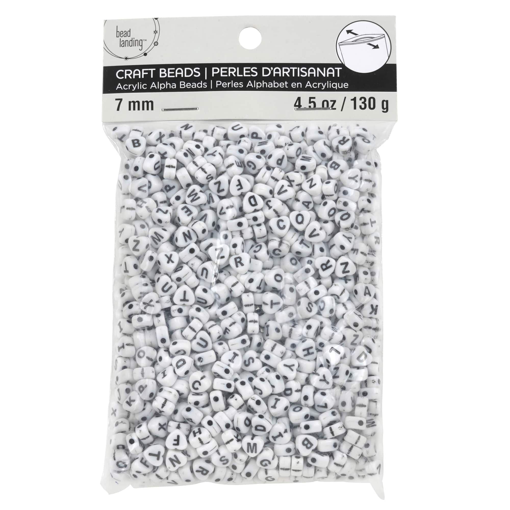Alphabet Acrylic Heart Craft Beads by Bead Landing™, 7mm